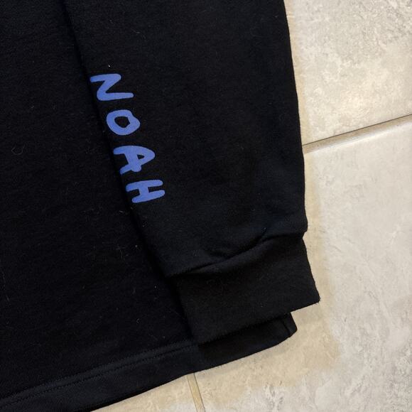 Noah NYC Sweatshirt Mens XL Black Long Sleeve Flower Streetwear Crewneck - Picture 3 of 11